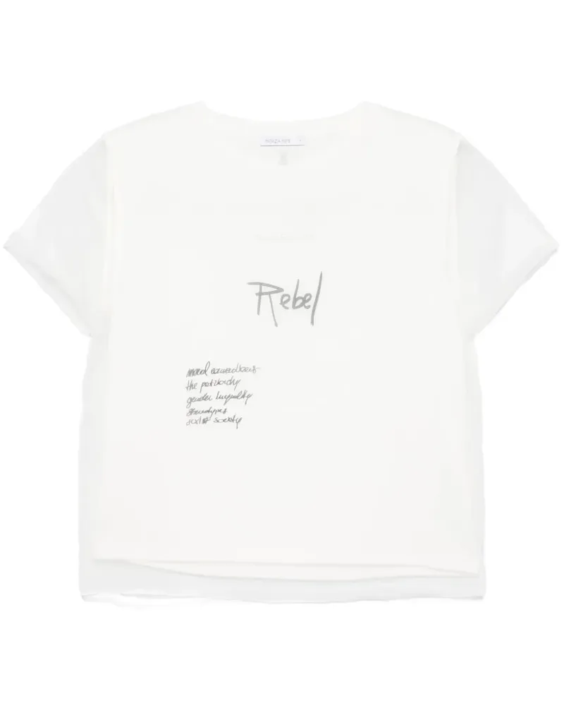 Patrizia Pepe T-Shirt im Layering-Look - Weiß Weiß