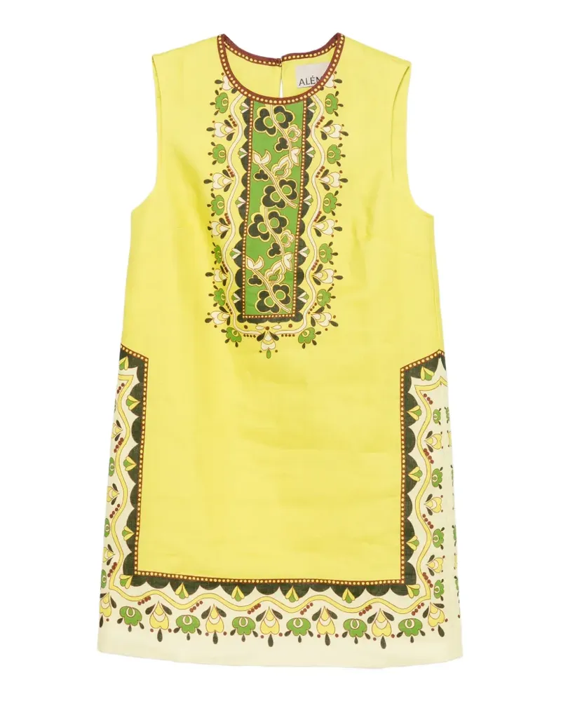 ALEMAIS Bridgette Minikleid mit Blumenprint - Gelb Gelb
