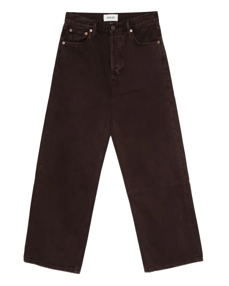 AGOLDE Jeans mit Knopfverschluss - Braun Braun