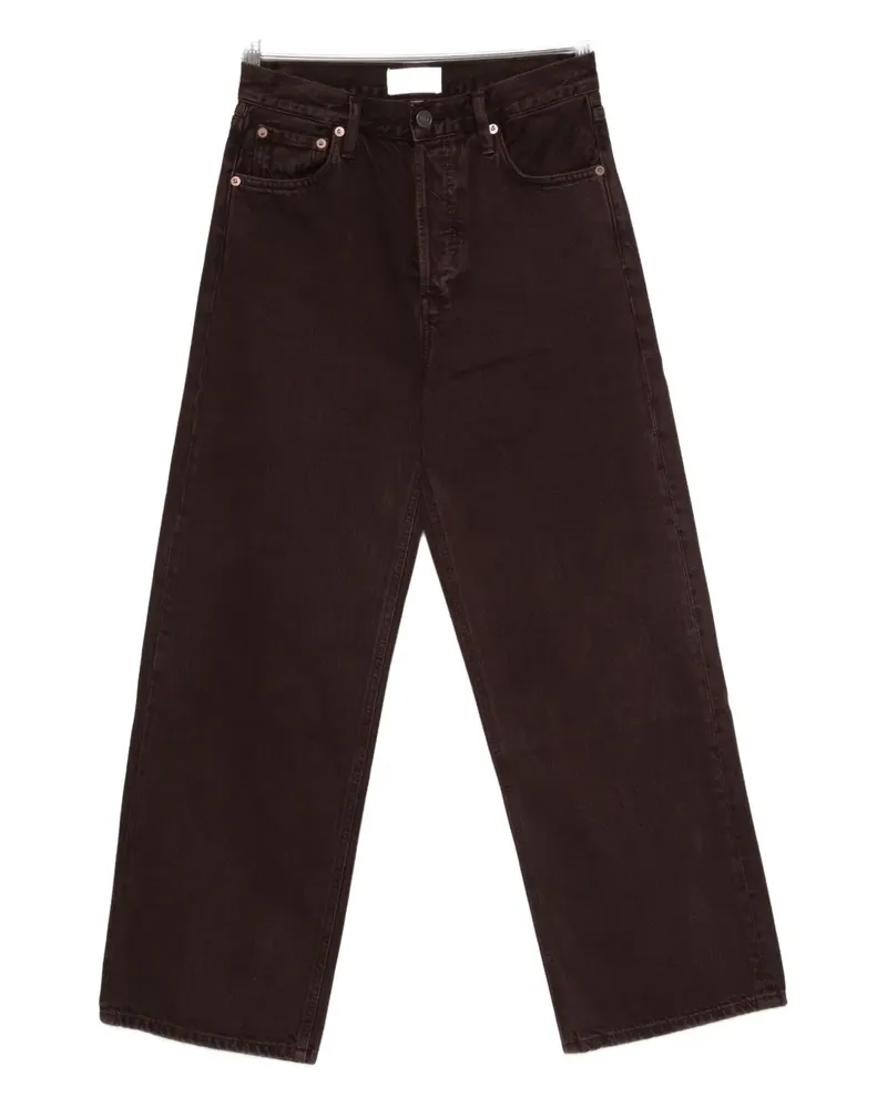 AGOLDE button-fastening jeans - Braun Braun