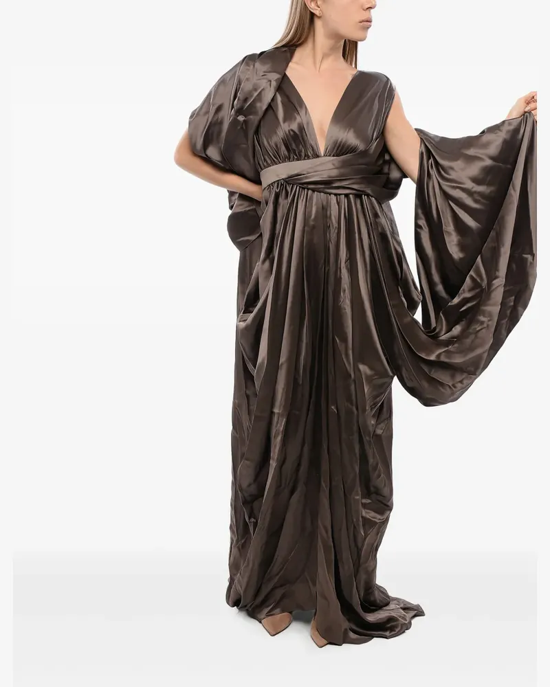 Balmain Kleid aus Seide - Braun Braun