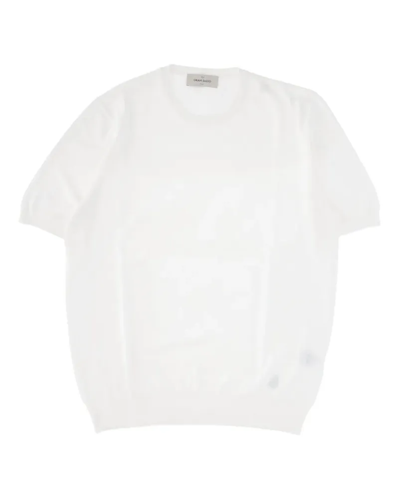 Gran Sasso Gestricktes T-Shirt - Weiß Weiß