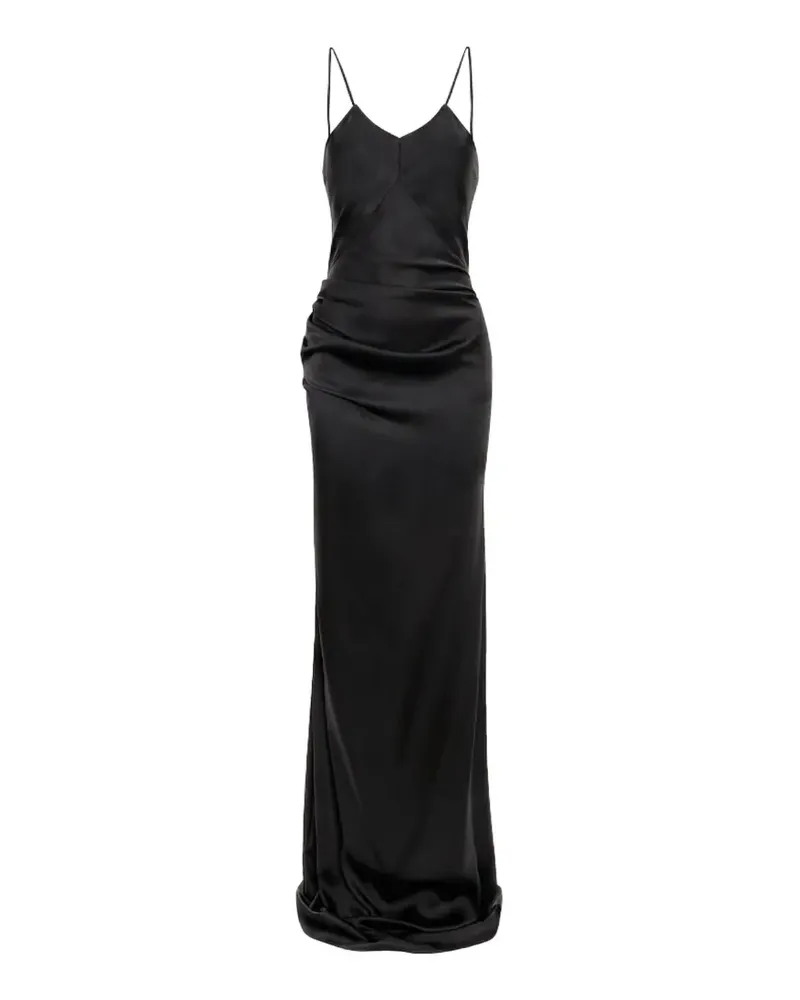 Victoria Beckham Cami ruched open-back maxi dress - Schwarz Schwarz