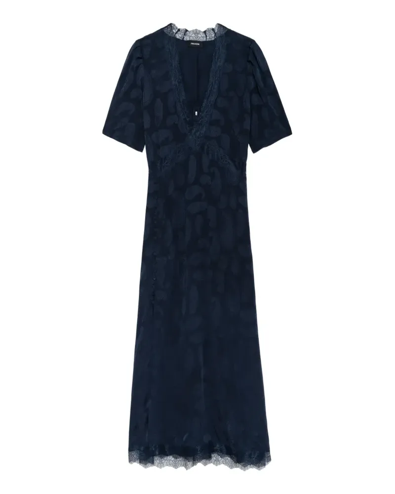 Zadig & Voltaire lace-trim Redox midi dress - Blau Blau