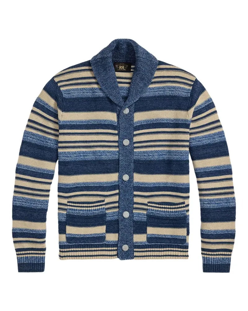 Ralph Lauren Geknöpfter Cardigan mit Streifen - Blau Blau