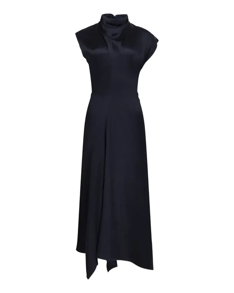 Victoria Beckham Midikleid mit Stehkragen - Blau Blau