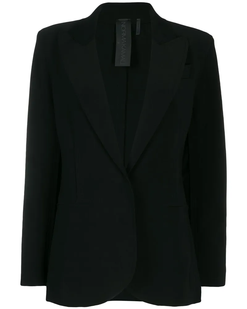 Norma Kamali Schmaler Blazer - Schwarz Schwarz