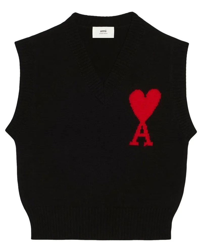 AMI Paris Ami de Coeur Pullunder - Schwarz Schwarz