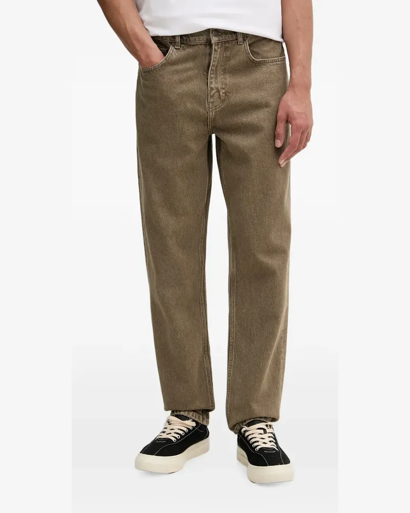 LES DEUX logo-patch jeans - Braun Braun