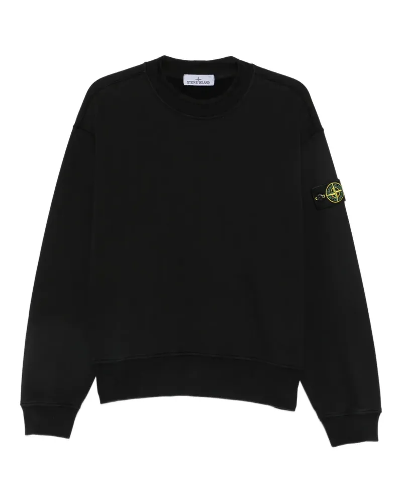 Stone Island Sweatshirt mit Logo-Patch - Schwarz Schwarz