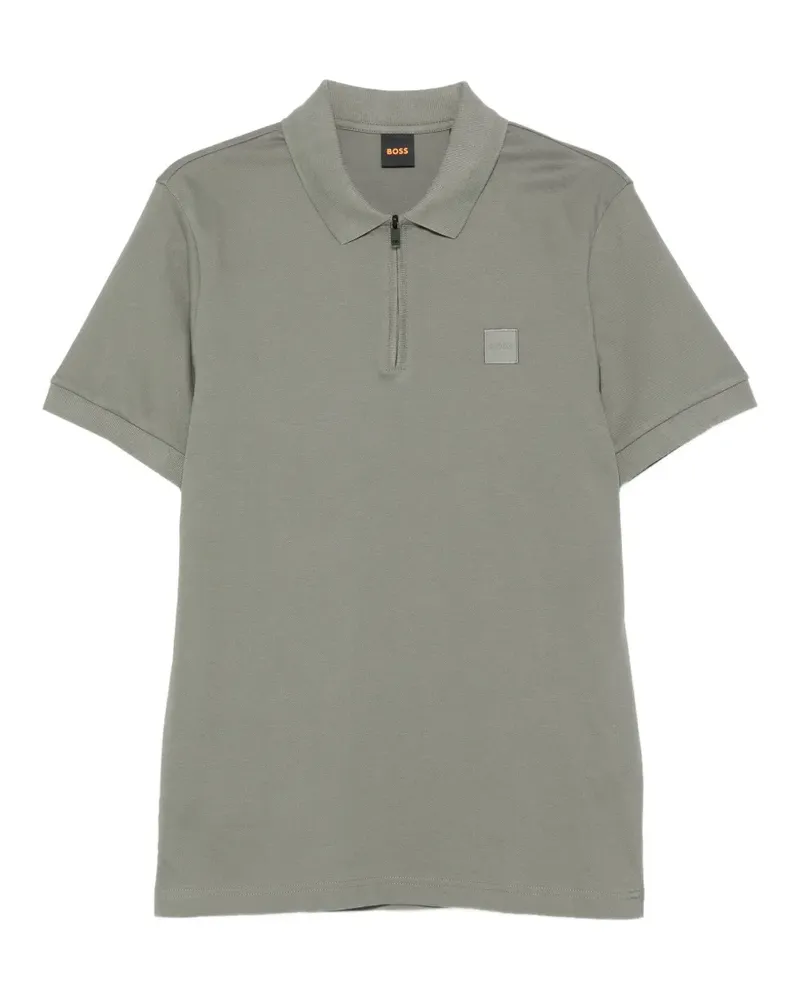 HUGO BOSS zip polo shirt - Grün Grün