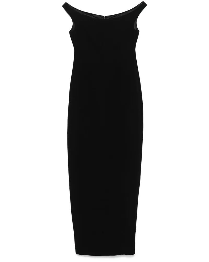 Totême Schulterfreies Maxikleid mit abgerundeten Kanten - Schwarz Schwarz