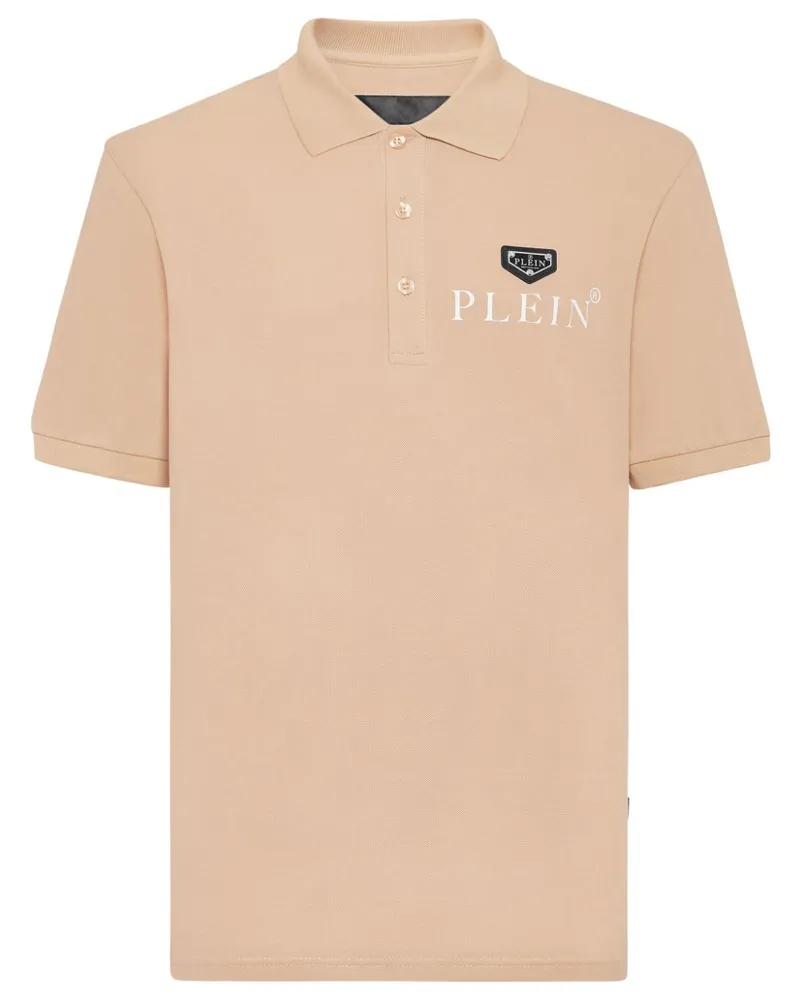 Philipp Plein Poloshirt mit Logo-Print - Nude Nude
