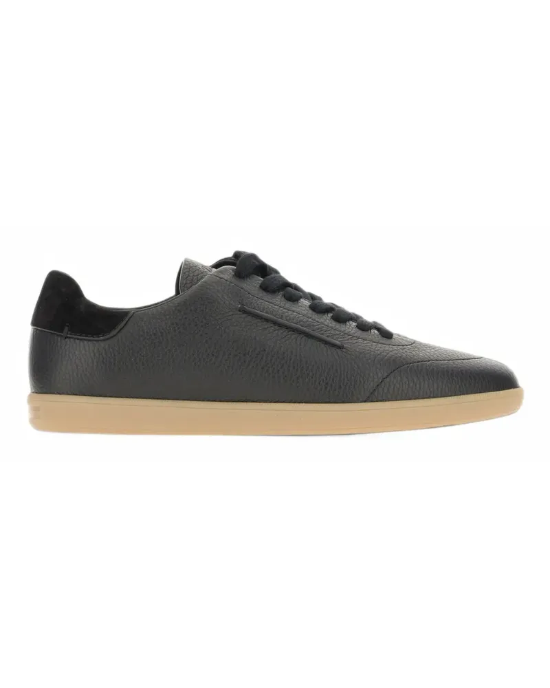 Ermenegildo Zegna Sneakers aus gekörntem Leder - Schwarz Schwarz