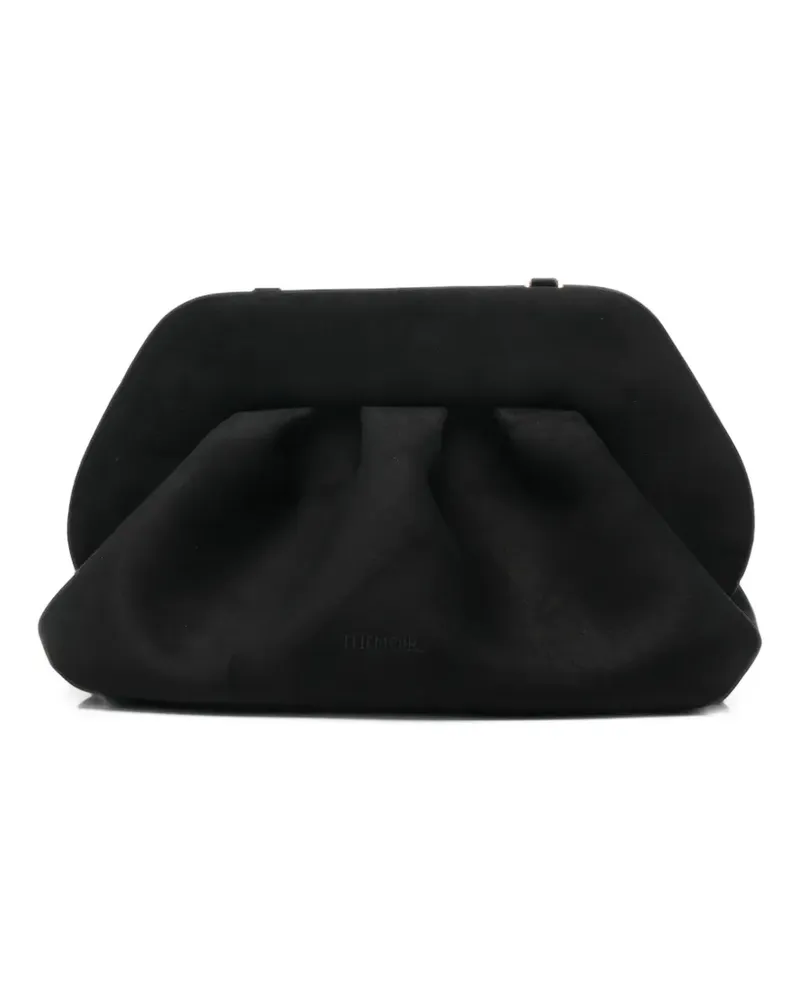 THEMOIRÈ Mittelgroße Bios Clutch mit Raffungen - Schwarz Schwarz