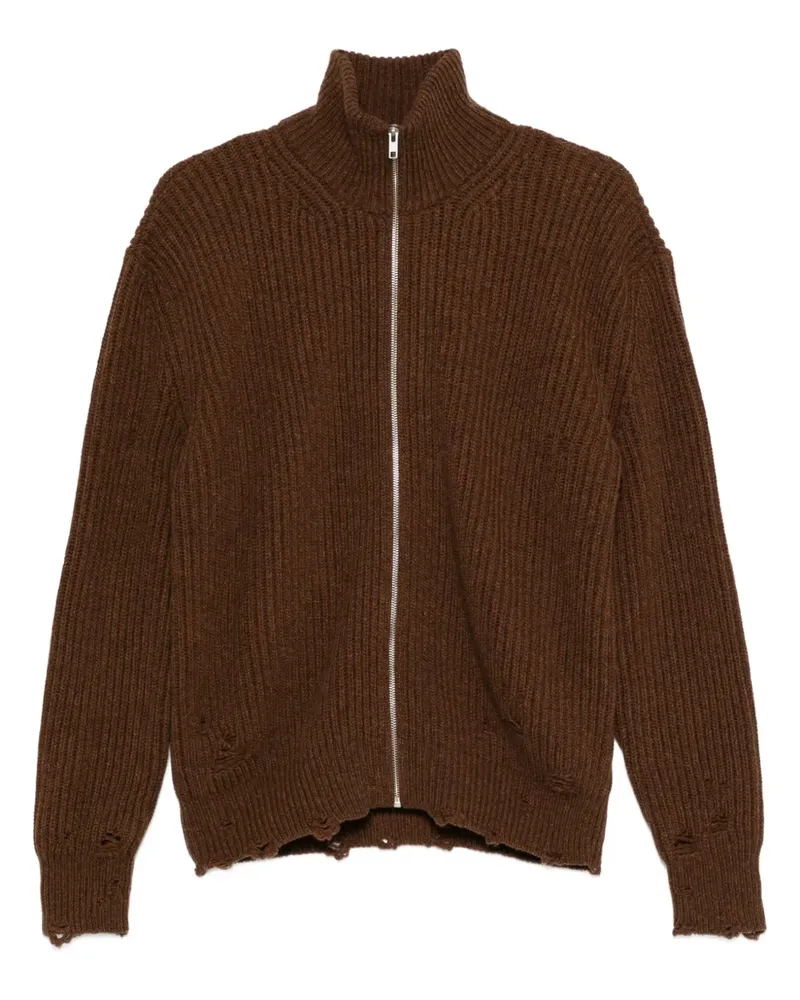 Maison Margiela Ausgefranster Cardigan - Braun Braun
