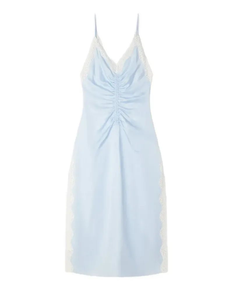 Sandro Gerafftes Kleid mit Spitzendetail - Blau Blau