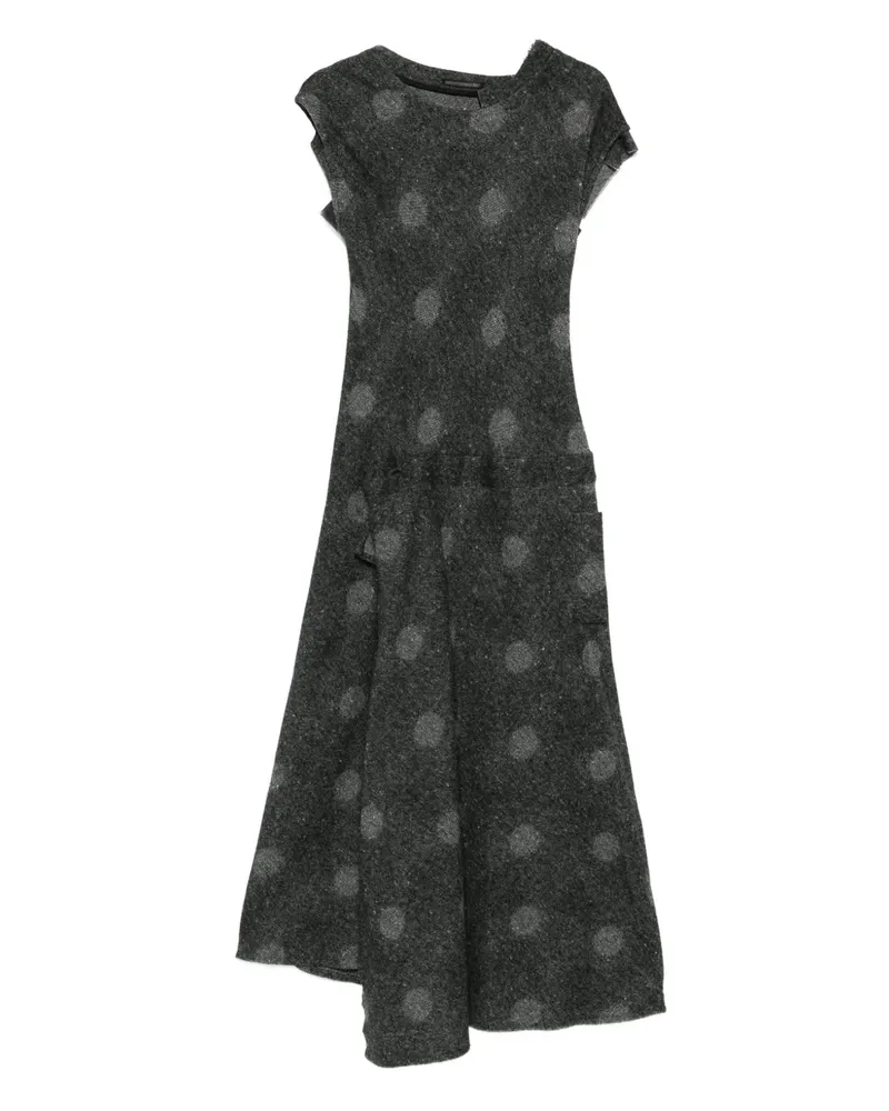 Yohji Yamamoto Kleid mit Polka Dots - Schwarz Schwarz