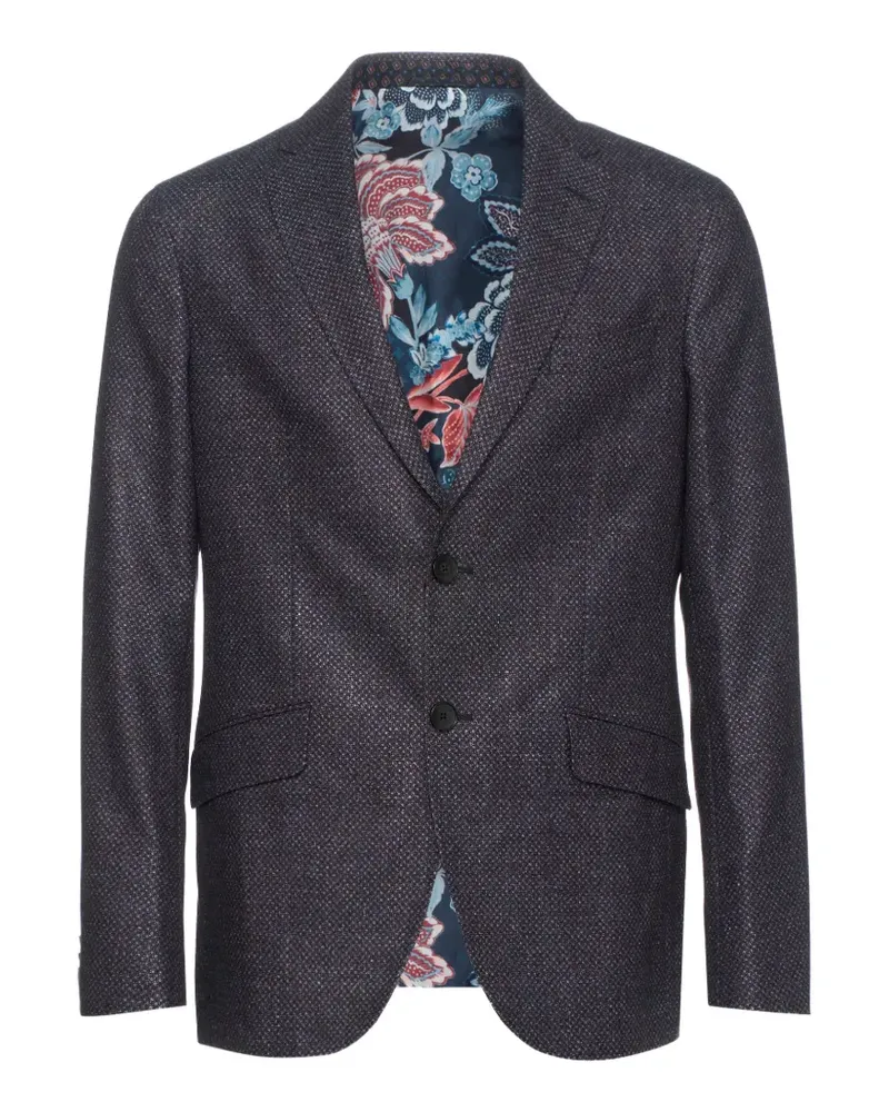Etro notched-collar blazer - Grau Grau