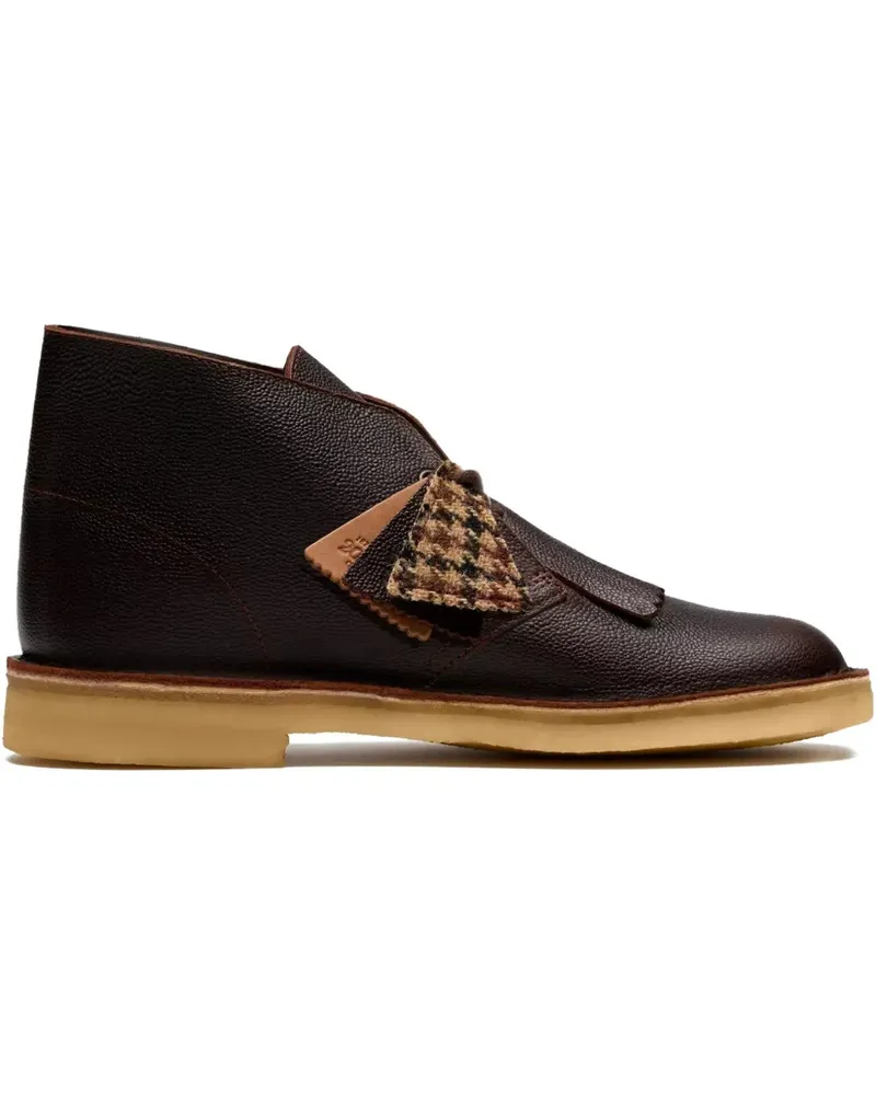 Clarks leather grain tweed boots - Braun Braun