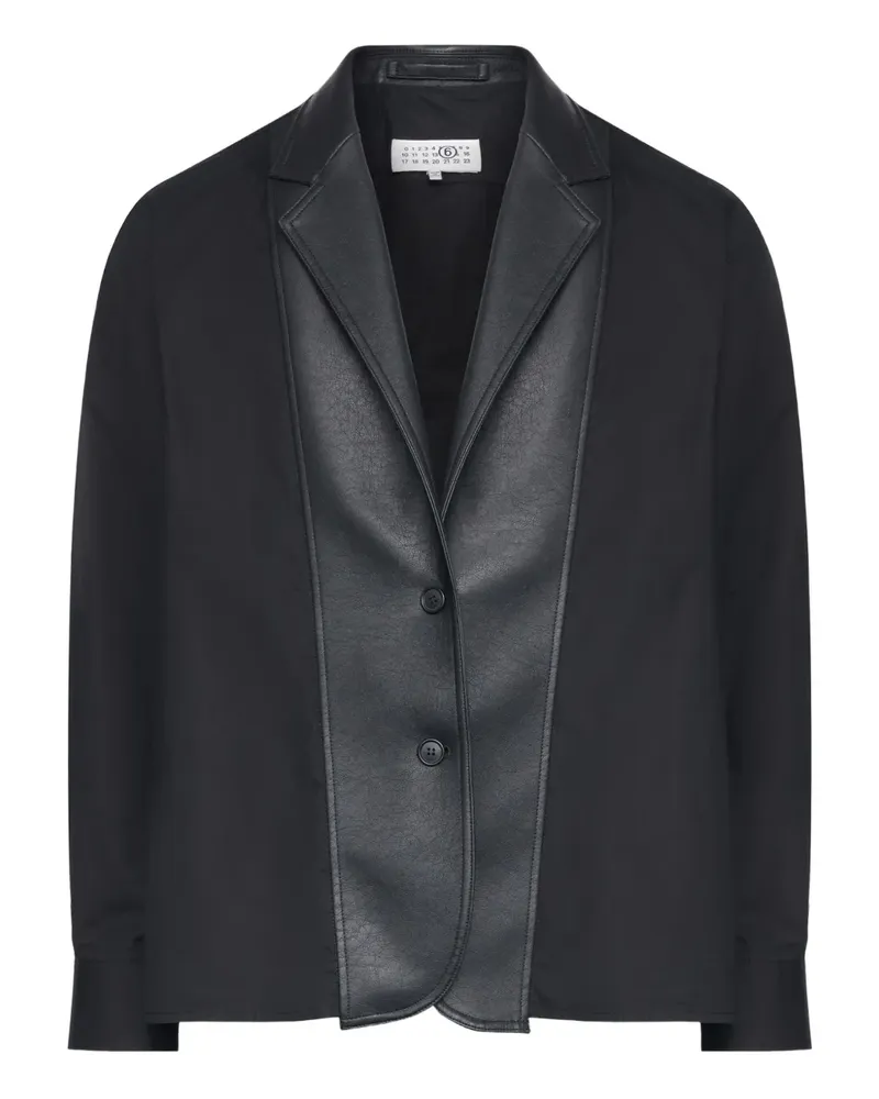 Maison Margiela Sakko mit Kontrastrevers - Schwarz Schwarz