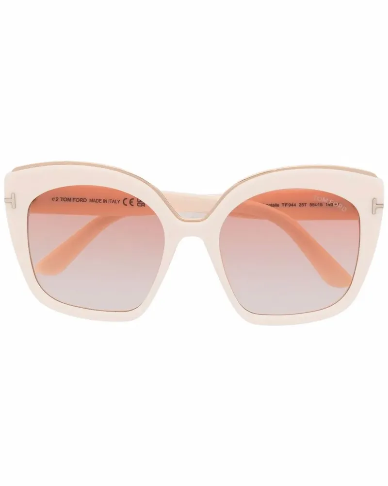 Tom Ford Sonnenbrille mit Oversized-Gestell - Nude Nude