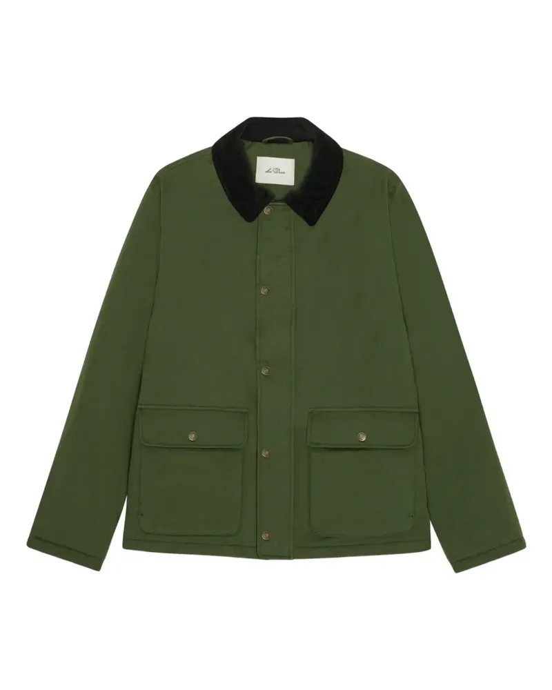 LES DEUX corduroy-collar flap-pocket jacket - Grün Grün