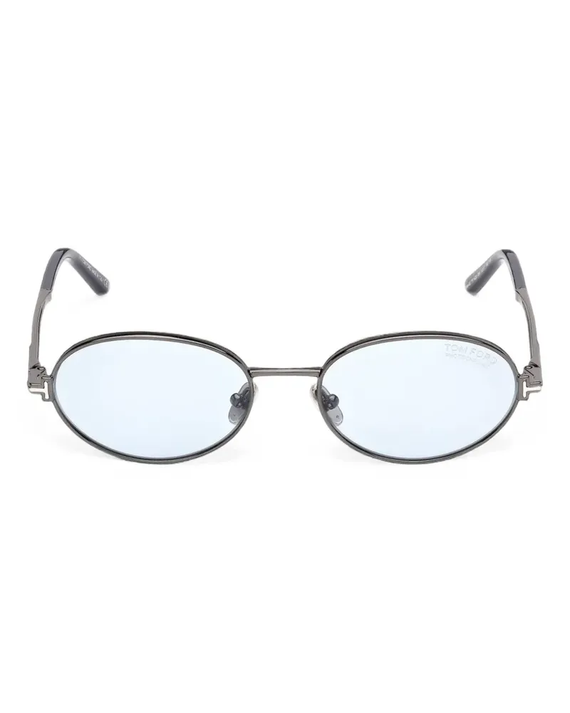 Tom Ford Gina-02 Sonnenbrille mit ovalem Gestell - Grau Grau