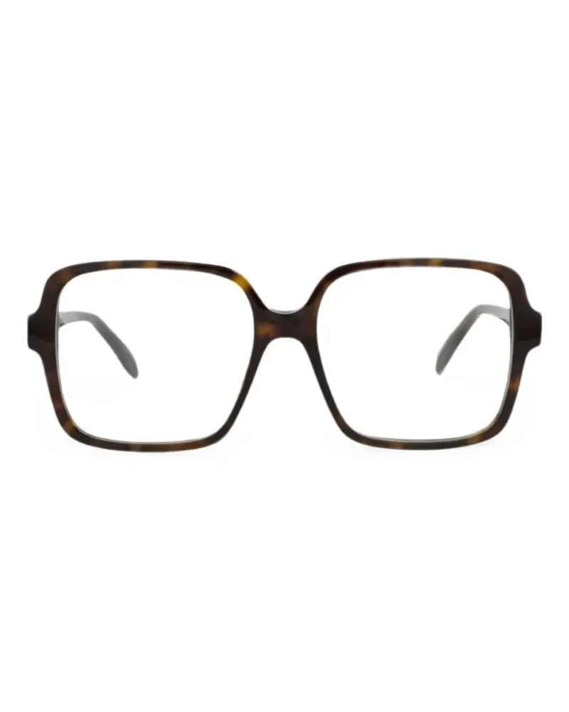 Alexander McQueen Brille mit eckigem Gestell - Braun Braun