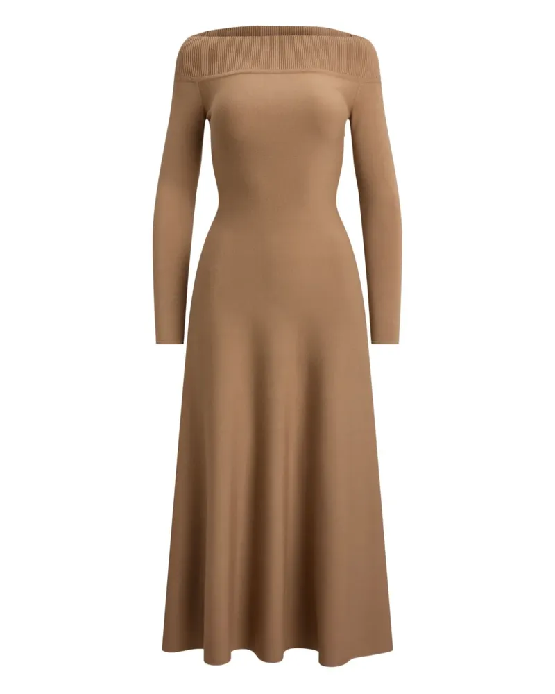 Ralph Lauren off-shoulder knitted midi dress - Nude Nude