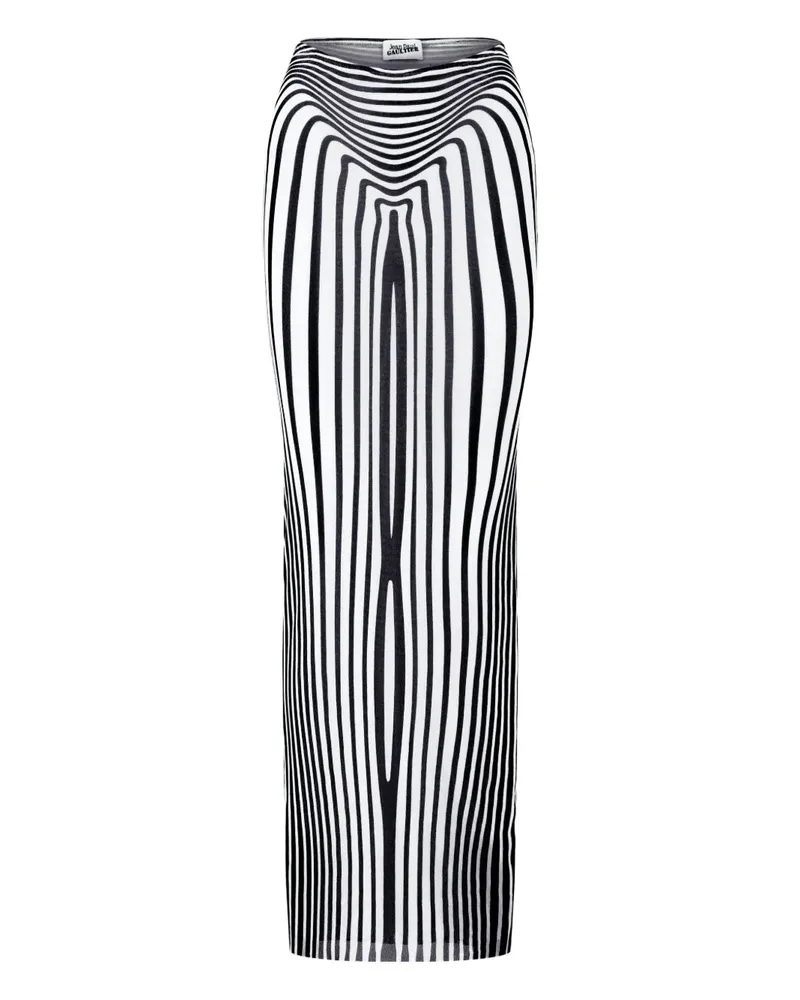 Jean Paul Gaultier Rock mit Morphingstreifen - Nude Nude