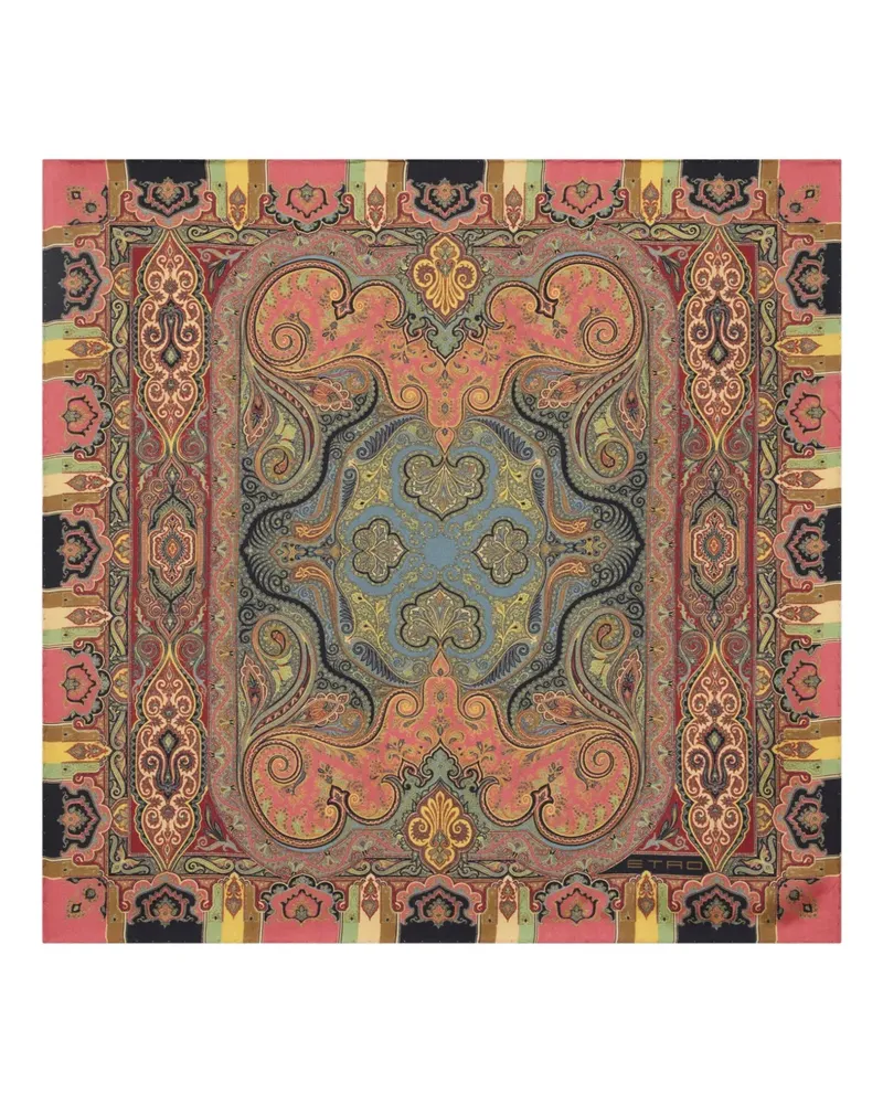 Etro Einstecktuch aus Seide mit Paisleymuster - Rot Rot