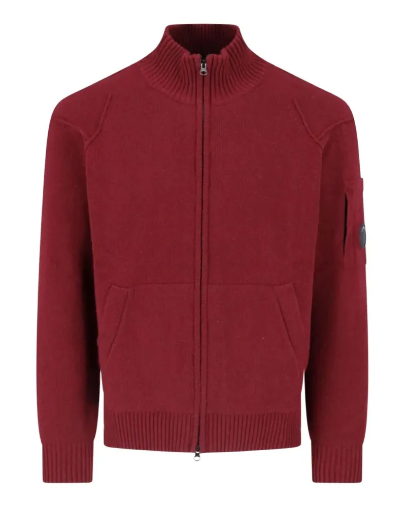 C.P. Company lambswool lens full-zip sweater - Rot Rot