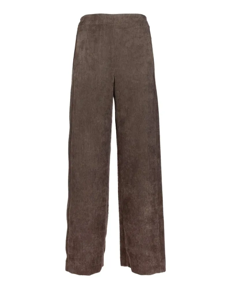VIA MASINI 80 corduroy elasticated-waist trousers - Braun Braun