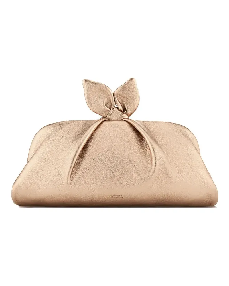 Aquazzura Bow Tie Clutch - Gold Gold