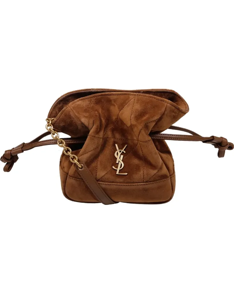 Saint Laurent quilted drawstring bucket bag - Braun Braun