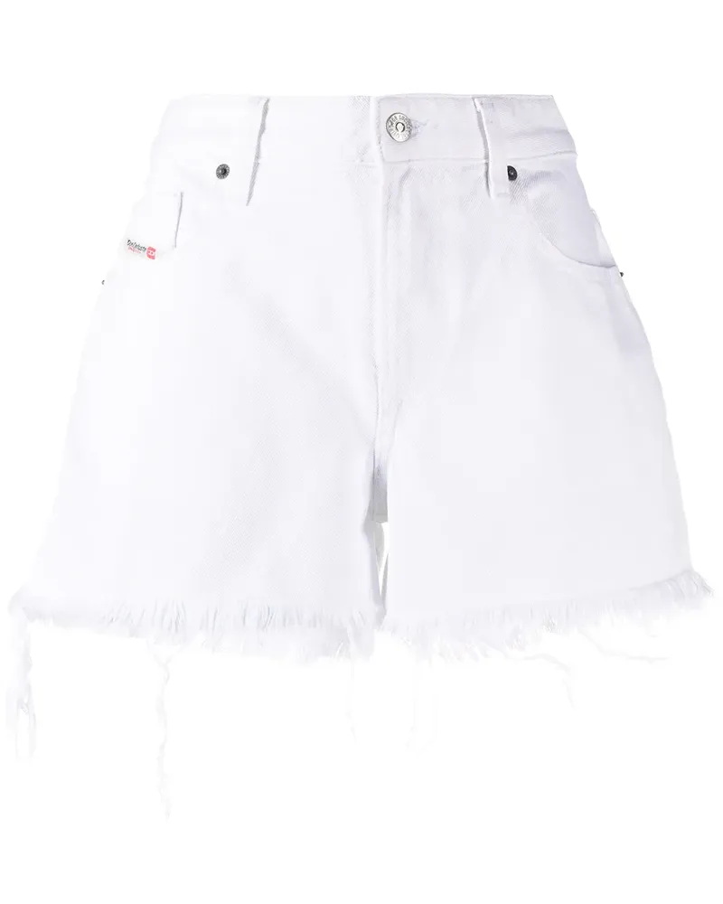 Diesel Jeans-Shorts im Distressed-Look - Weiß Weiß