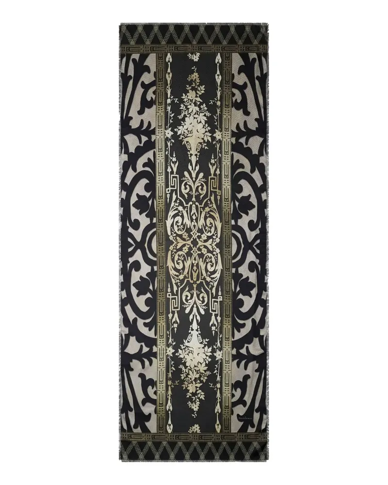 Pierre-Louis Mascia geometric-pattern silk scarf - Schwarz Schwarz