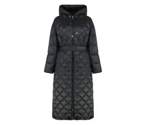 Gesteppter Trepar Daunenmantel mit Kapuze - Schwarz