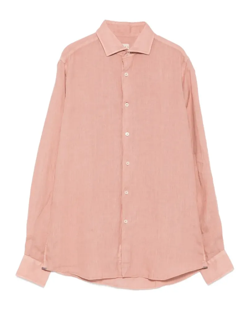 XACUS linen spread-collar shirt - Rosa Rosa
