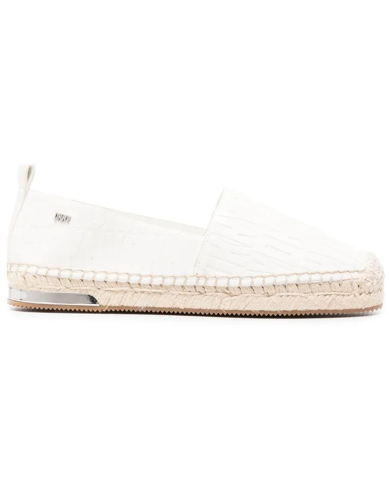 DKNY Espadrilles mit Logo-Schild Weiß