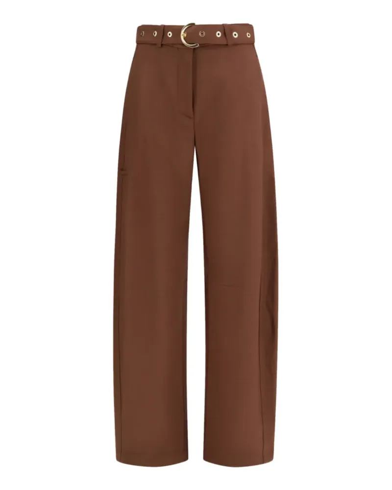 Pinko Hose mit Gürtel - Braun Braun