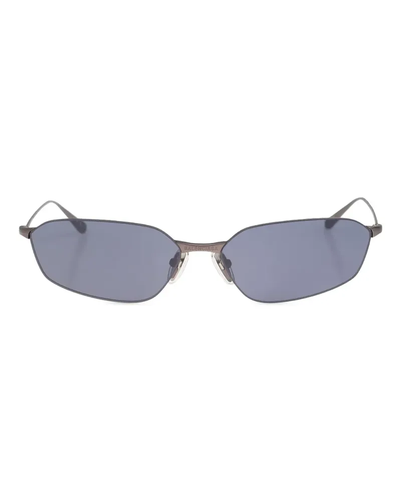 Balenciaga Sonnenbrille mit sechseckigem Gestell - Silber Silber