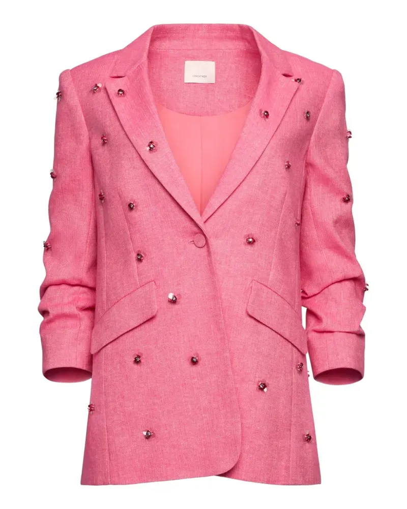 Cinq à Sept Wildflower Paillette Kylie blazer - Rosa Rosa
