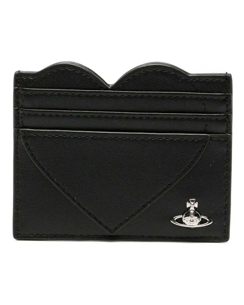 Vivienne Westwood heart-shaped Orb card holder - Schwarz Schwarz