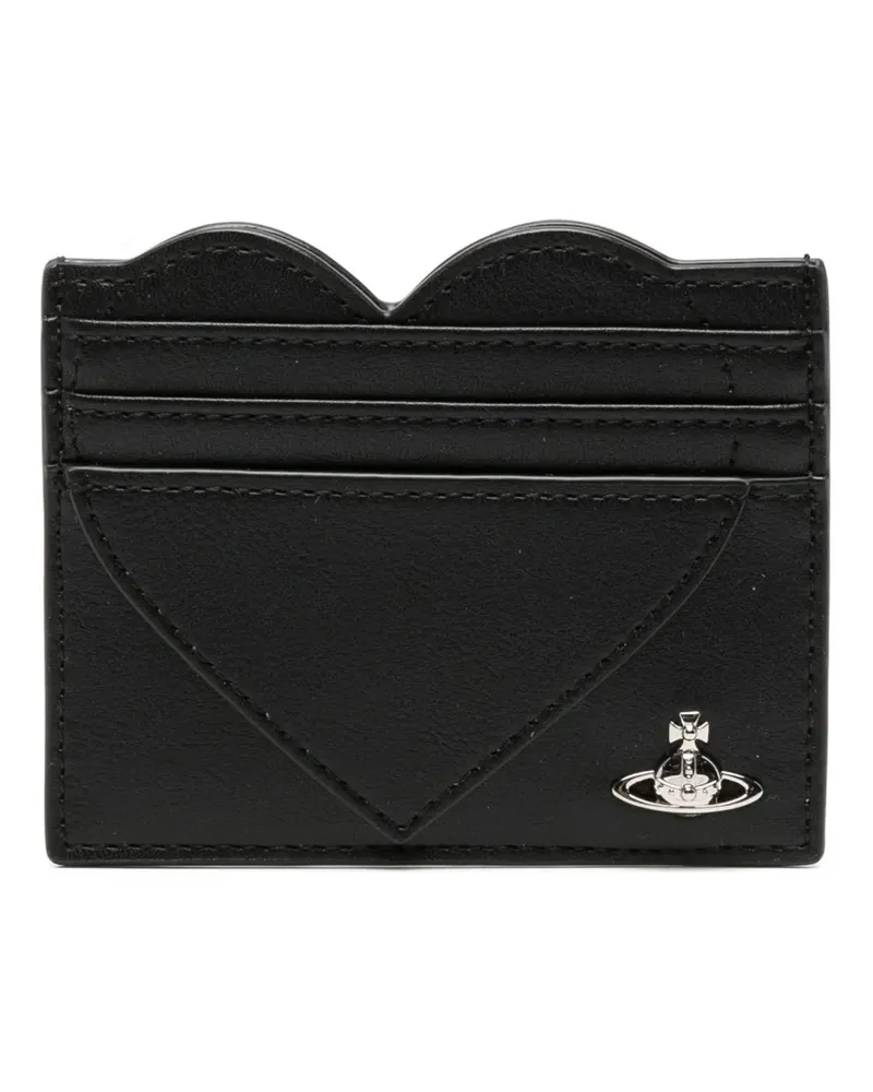 Vivienne Westwood heart-shaped Orb card holder - Schwarz Schwarz