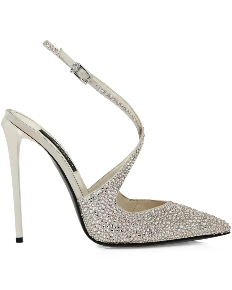 Philipp Plein Ivy Slingback-Pumps mit Strass 120mm - Nude Nude