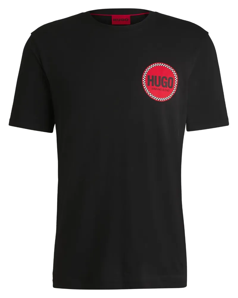 HUGO BOSS T-Shirt mit Logo-Print - Schwarz Schwarz