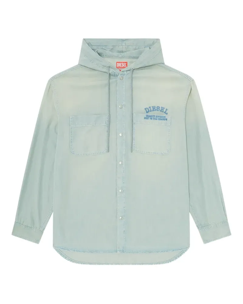 Diesel Dewny hooded-neck shirt - Blau Blau