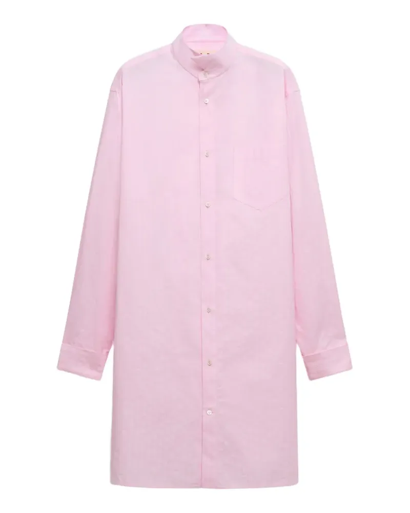 Marni Langes Popeline-Hemd mit erhöhten Streifen - Rosa Rosa